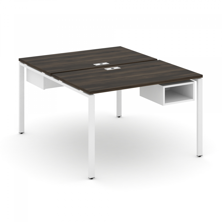 Concept Рабочая станция 2 сторонняя с подвесными тумбами на 2 места CN.DRS-102 Дуб Мали/Белый Брилли