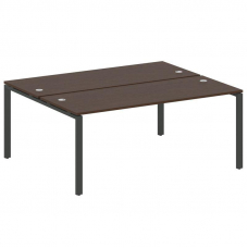 Metal System Рабочая станция на П-образном м/к БП.РАС-СП-2.5 Венге Цаво/Металл Антрацит 1800*1475*75