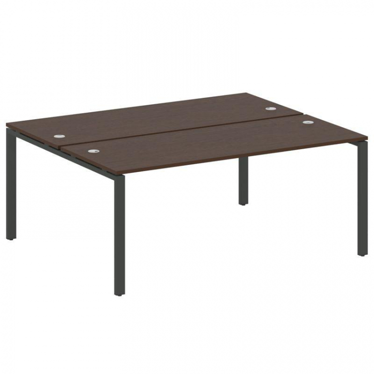 Metal System Рабочая станция на П-образном м/к БП.РАС-СП-2.5 Венге Цаво/Металл Антрацит 1800*1475*75