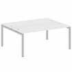 Metal System Quattro Рабочая станция на П-образном м/к 50БП.РАС-СП-2.5 Белый/Металл Серый 1800*1475*