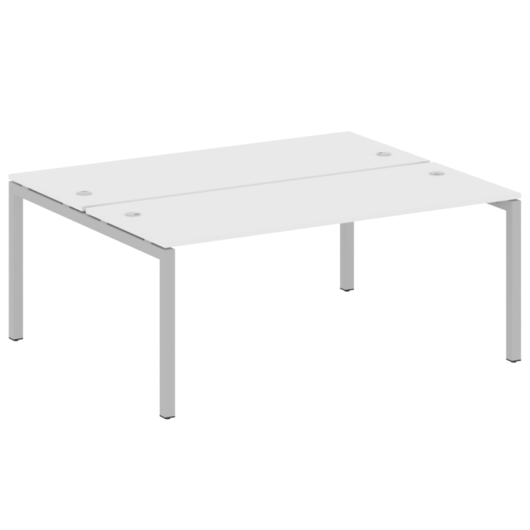 Metal System Quattro Рабочая станция на П-образном м/к 50БП.РАС-СП-2.5 Белый/Металл Серый 1800*1475*
