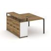 Concept Рабочая станция с опорным распаш. шкафом с верх. горизонтом CN.DRS-221 B Сандал Янтарный/Бе
