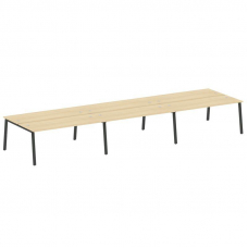 Metal System Рабочая станция на 6 мест на А-образном м/к БА.СМ-6.5 Акация Лорка/Металл Антрацит 5400