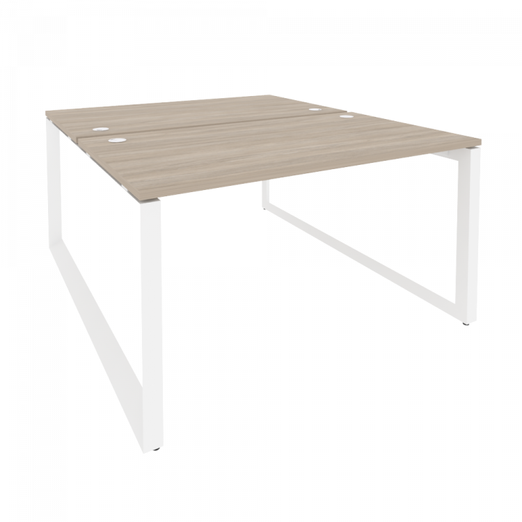 Onix Рабочая станция на О-образном м/к O.MO-D.RS-2.3.8 Дуб Аттик/Металл Белый 1380*1635*750