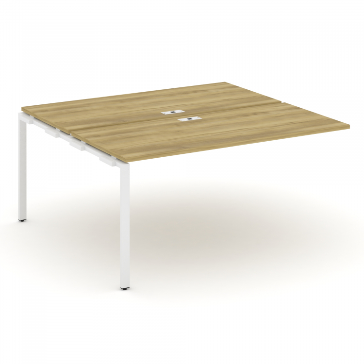 Concept Двойной наборный элемент рабочей станциии CN.DNRS-004 Дуб Винченцо/Металл Белый 1580*1480*75