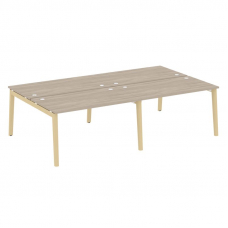 Onix Wood Рабочая станция OW.D.RS-4.3.8 Дуб Аттик/Дуб Светлый/Металл Белый 2760*1635*750