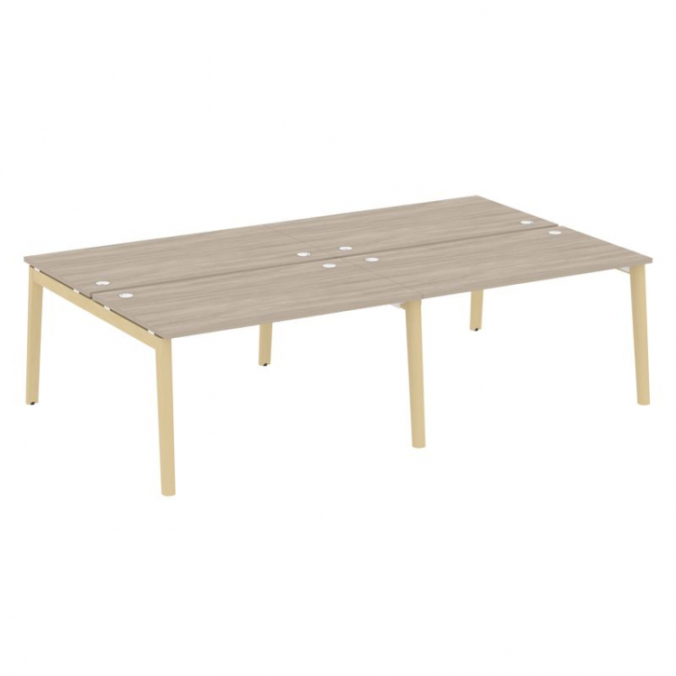 Onix Wood Рабочая станция OW.D.RS-4.3.8 Дуб Аттик/Дуб Светлый/Металл Белый 2760*1635*750