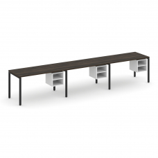 Concept Рабочая станция односторонняя с подвес. тумбами 3 места CN.ORS-127 Дуб Мали/Белый Бриллиант/