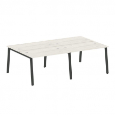 Metal System Рабочая станция на 4 места на А-образном м/к БА.СМ-4.2 Дуб Наварра/Металл Антрацит 2400