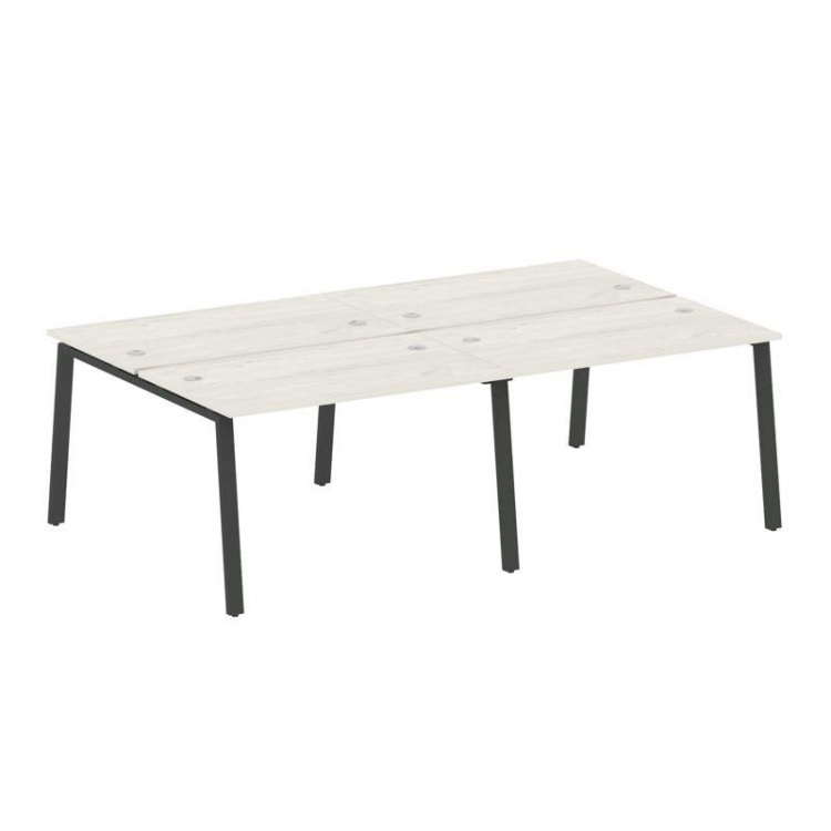 Metal System Рабочая станция на 4 места на А-образном м/к БА.СМ-4.2 Дуб Наварра/Металл Антрацит 2400