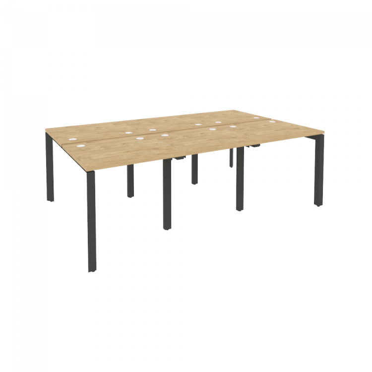 Onix Рабочая станция на П-образном м/к O.MP-D.RS-6.0.7 Тиквуд Светлый/Металл Антрацит 2340*1475*750