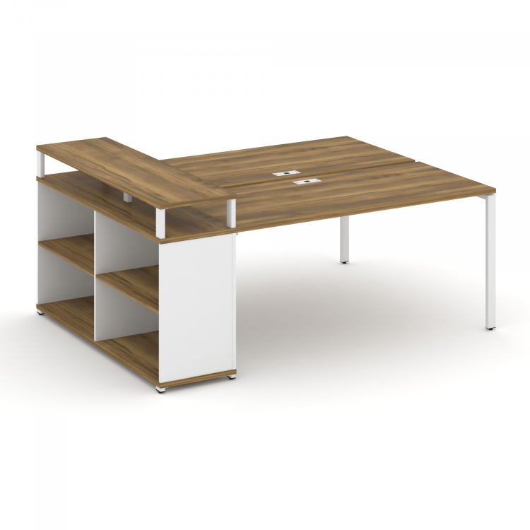 Concept Рабочая станция с опорным стеллажом с верх. горизонтом CN.DRS-208 Сандал Янтарный/Белый Бри