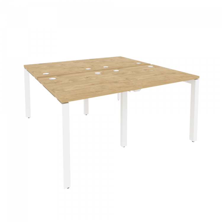 Onix Рабочая станция на П-образном м/к O.MP-D.RS-4.0.8 Тиквуд Светлый/Металл Белый 1560*1635*750