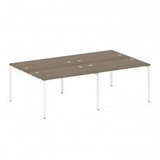 Metal System Quattro Рабочая станция на 4 места на П-образном м/к 40БП.СМ-4.2 Вяз Благородный/Металл