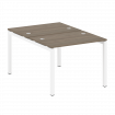 Metal System Quattro Рабочая станция на П-образном м/к 50БП.РАС-СП-2.1 Вяз Благородный/Металл Белый