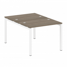 Metal System Quattro Рабочая станция на П-образном м/к 50БП.РАС-СП-2.1 Вяз Благородный/Металл Белый