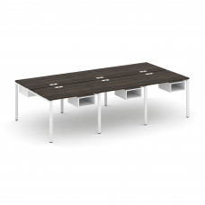 Concept Рабочая станция двухсторонняя с подвес. тумбами на 6 мест CN.DRS-141 Дуб Мали/Белый Бриллиан