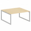 Metal System Quattro Рабочая станция на О-образном м/к 50БО.РАС-СП-2.4 Акация Лорка/Металл Серый 160
