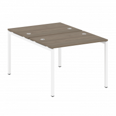 Metal System Quattro Рабочая станция на П-образном м/к 40БП.РАС-СП-2.1 Вяз Благородный/Металл Белый