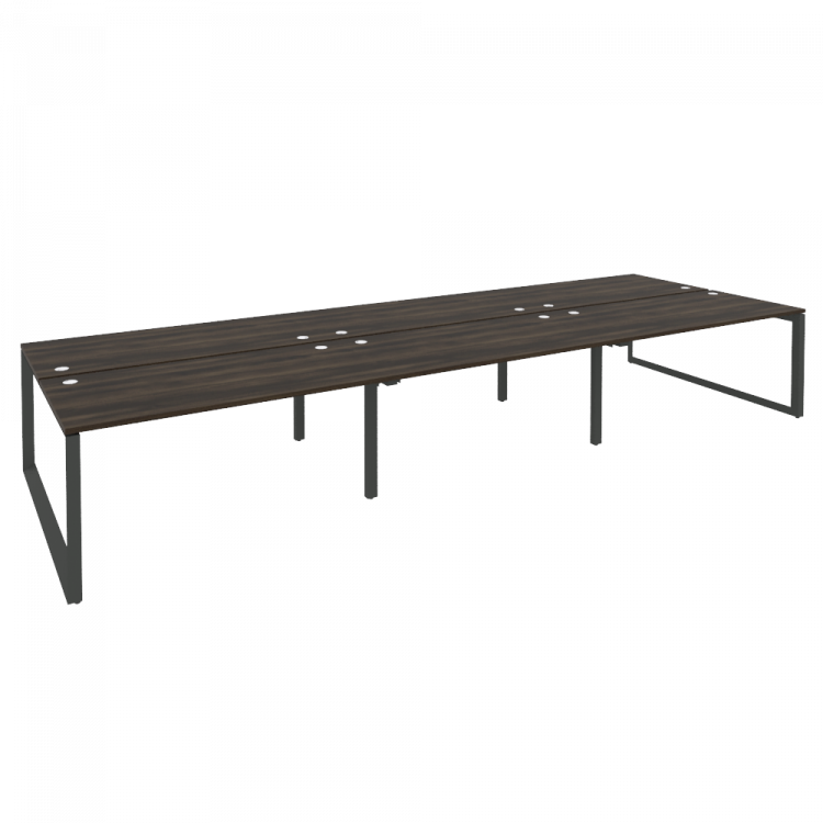 Onix Рабочая станция на О-образном м/к O.MO-D.RS-6.4.8 Дуб Мали/Металл Антрацит 4740*1635*750