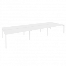 Onix Рабочая станция на П-образном м/к O.MP-D.RS-6.4.8 Белый Бриллиант/Металл Белый 4740*1635*750