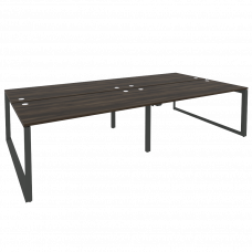 Onix Рабочая станция на О-образном м/к O.MO-D.RS-4.4.8 Дуб Мали/Металл Антрацит 3160*1635*750