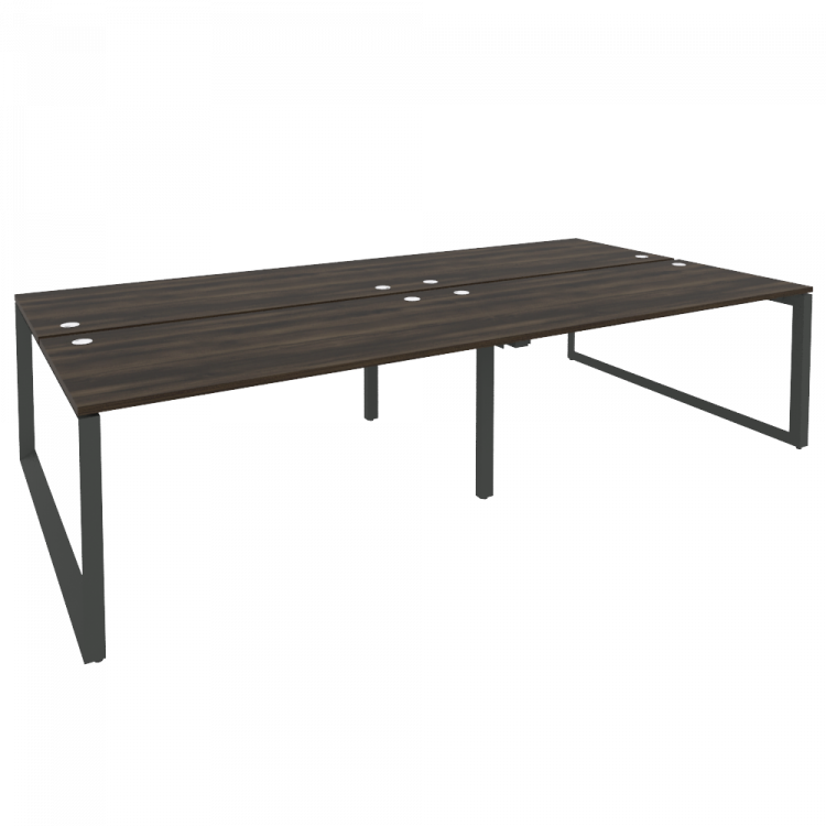 Onix Рабочая станция на О-образном м/к O.MO-D.RS-4.4.8 Дуб Мали/Металл Антрацит 3160*1635*750