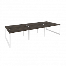 Onix Рабочая станция на О-образном м/к O.MO-D.RS-6.2.7 Дуб Мали/Металл Белый 3540*1475*750
