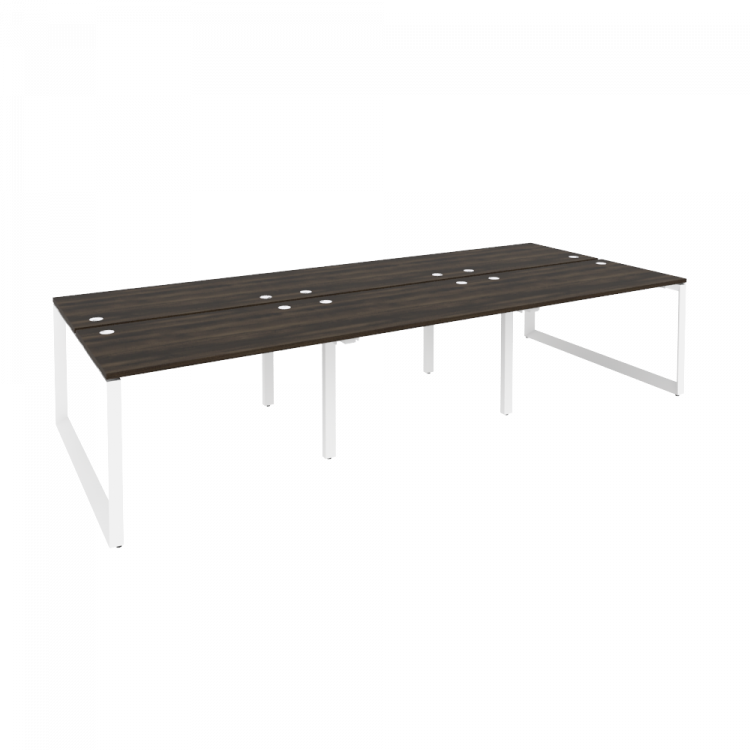 Onix Рабочая станция на О-образном м/к O.MO-D.RS-6.2.7 Дуб Мали/Металл Белый 3540*1475*750