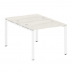 Metal System Рабочая станция на П-образном м/к БП.РАС-СП-2.1 Дуб Наварра/Металл Белый 1000*1475*750