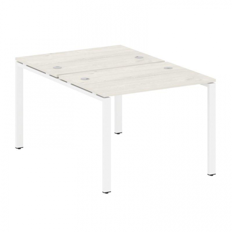 Metal System Рабочая станция на П-образном м/к БП.РАС-СП-2.1 Дуб Наварра/Металл Белый 1000*1475*750