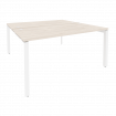 Onix Рабочая станция на П-образном м/к O.MP-D.RS-2.4.8 Денвер Светлый/Металл Белый 1580*1635*750