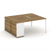 Concept Рабочая станция с опорным шкафом-купе CN.DRS-235 W Сандал Янтарный/Белый Бриллиант/Металл Бе
