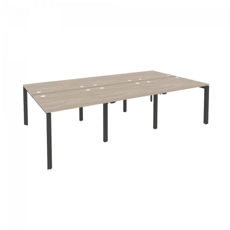 Onix Рабочая станция на П-образном м/к O.MP-D.RS-6.1.8 Дуб Аттик/Металл Антрацит 2940*1635*750