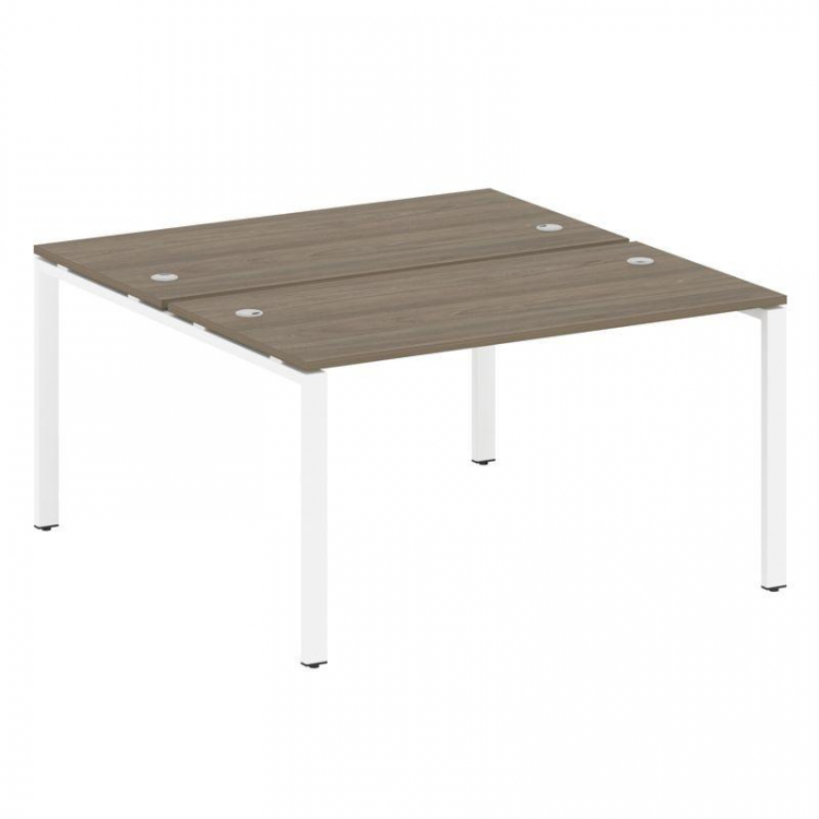 Metal System Рабочая станция на П-образном м/к БП.РАС-СП-2.3 Вяз Благородный/Металл Белый 1400*1475*