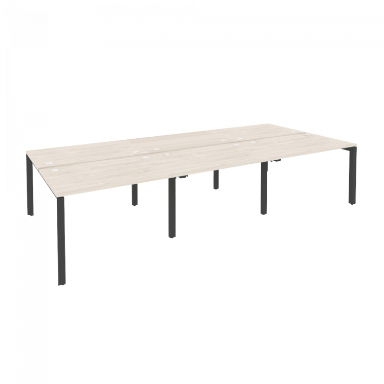 Onix Рабочая станция на П-образном м/к O.MP-D.RS-6.2.8 Денвер Светлый/Металл Антрацит 3540*1635*750