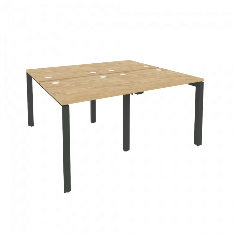 Onix Рабочая станция на П-образном м/к O.MP-D.RS-4.0.7 Тиквуд Светлый/Металл Антрацит 1560*1475*750