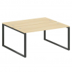 Metal System Рабочая станция на О-образном м/к БО.РАС-СП-2.4 Акация Лорка/Металл Антрацит 1600*1475*