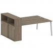 Metal System Рабочая станция с шкафом-купе на А-образном м/к БА.РС-СШК-2.5 Т Вяз Благородный/Металл