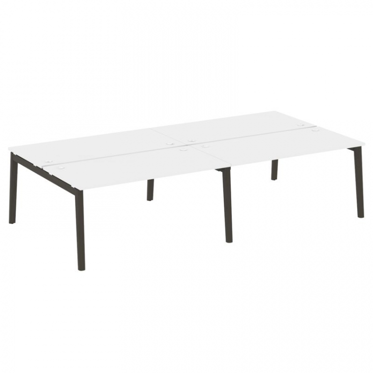 Onix Wood Рабочая станция OW.D.RS-4.4.8 Белый Бриллиант/Дуб Темный/Металл Антрацит 3160*1635*750