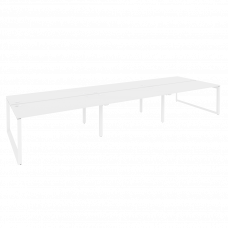 Onix Рабочая станция на О-образном м/к O.MO-D.RS-6.4.7 Белый Бриллиант/Металл Белый 4740*1475*750
