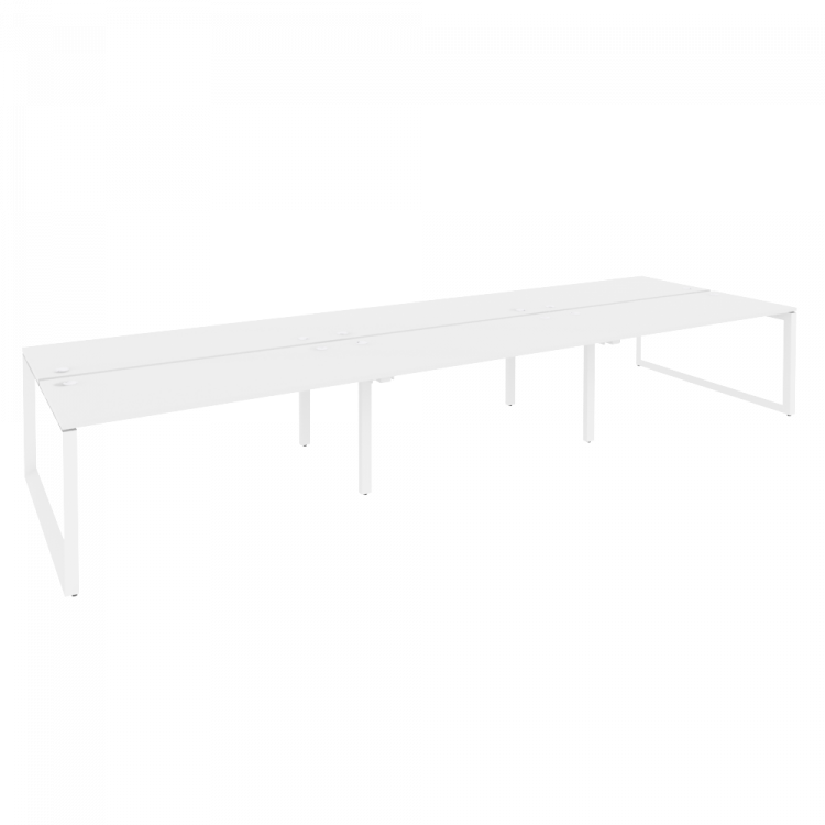 Onix Рабочая станция на О-образном м/к O.MO-D.RS-6.4.7 Белый Бриллиант/Металл Белый 4740*1475*750