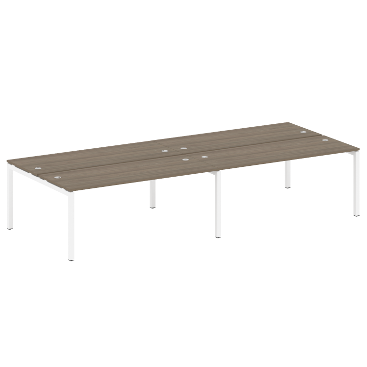 Metal System Quattro Рабочая станция на 4 места на П-образном м/к 50БП.СМ-4.5 Вяз Благородный/Металл