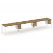 Concept Рабочая станция односторонняя с подвес. тумбами 3 места CN.ORS-136 W Сандал Янтарный/Белый Б