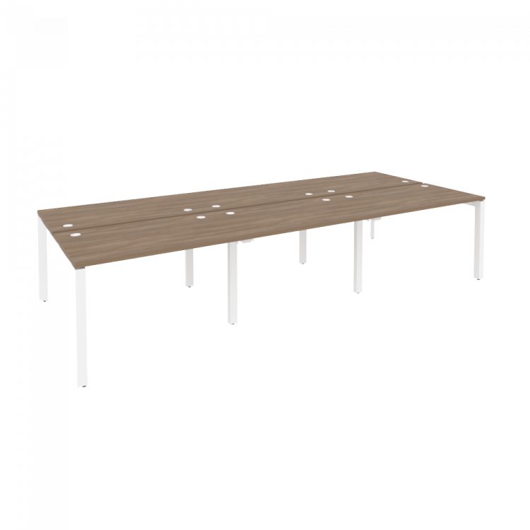 Onix Рабочая станция на П-образном м/к O.MP-D.RS-6.2.7 Дуб Аризона/Металл Белый 3540*1475*750