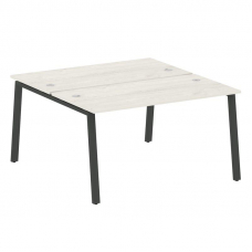 Metal System Рабочая станция на А-образном м/к БА.РАС-СП-2.3 Дуб Наварра/Металл Антрацит 1400*1475*7