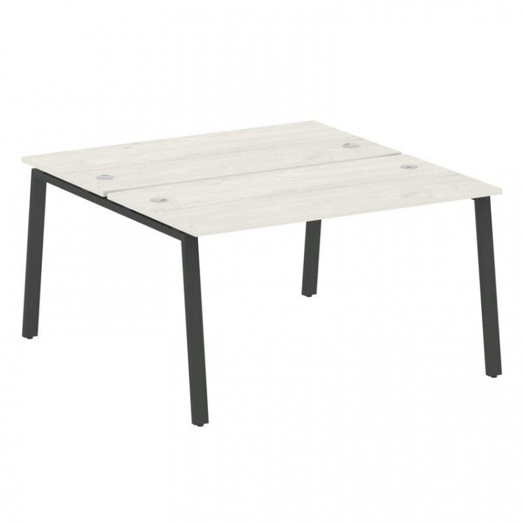 Metal System Рабочая станция на А-образном м/к БА.РАС-СП-2.3 Дуб Наварра/Металл Антрацит 1400*1475*7