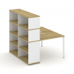 Concept Рабочая станция с опорным стеллажом с надставкой выс. CN.DRS-213 Дуб Винченцо/Белый Бриллиан