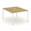 Concept Рабочая станция на 2 места CN.DRS-002 Дуб Винченцо/Металл Белый 1180*1480*750