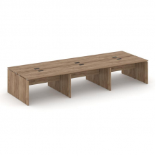 Style Project Рабочая станция 2-х сторон. SN-D.DRS-083 Дуб Табак/Черная Заглушка 4140*1632*750